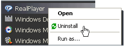 D&eacute;sinstallation rapide de RealPlayer